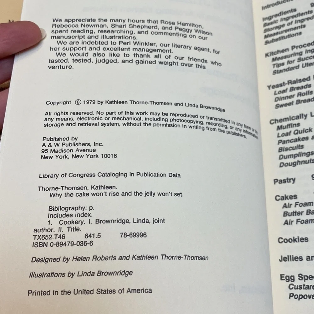 1st Ed. 79’ Why The Cake Won’t Rise‎ Cookbook
